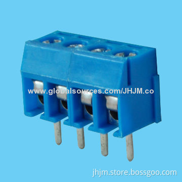302 Series Terminal Block, 3.5/7mm Pitch, Screw Type, Male with 2-24 Straight Pins/Soldering on PCB